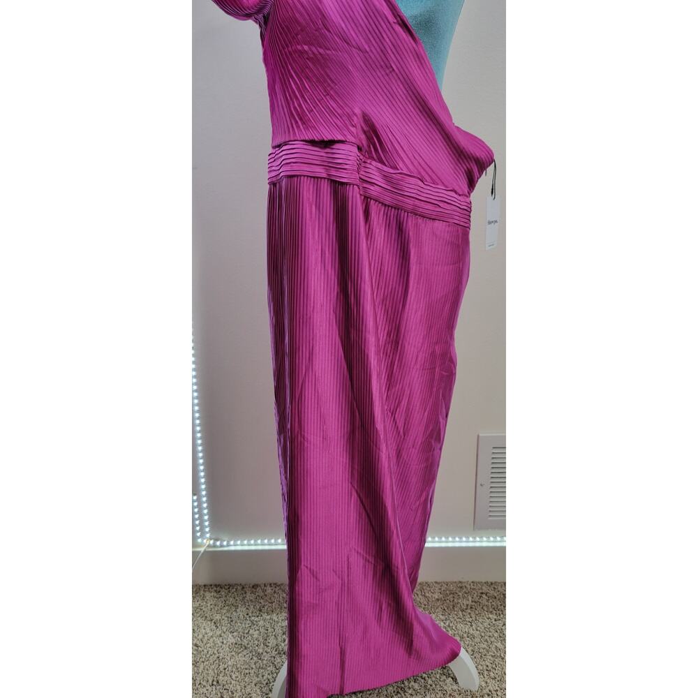 Show Po Dress Womens 14 One Shoulder Vibrant Bold Sexy Dress Long Whimsical NWT - Picture 9 of 13